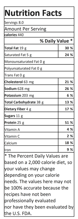 Taco Bake Nutrition Info
